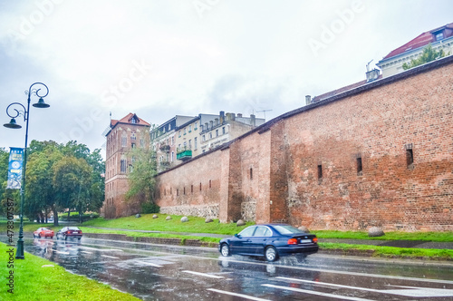 TORUN, POLAND, 18 AUGUST 2018: The city walls