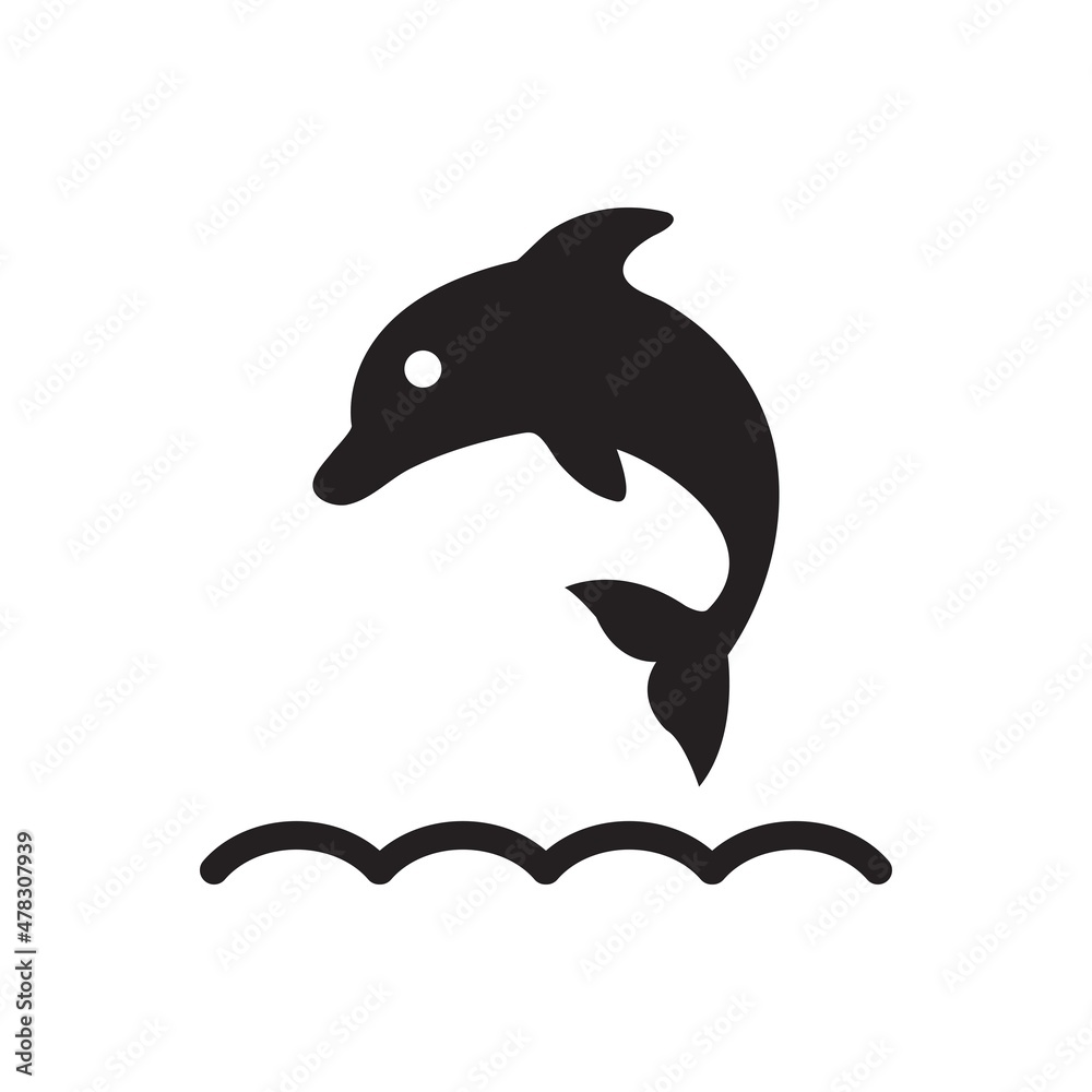 Dolphin icon ( vector illustration ) Dolphin icon ( vector illustration )