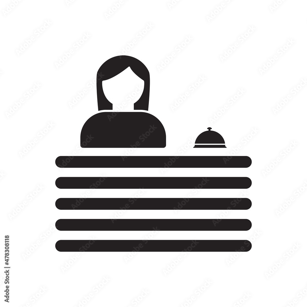 Fototapeta premium Receptionist icon ( vector illustration )