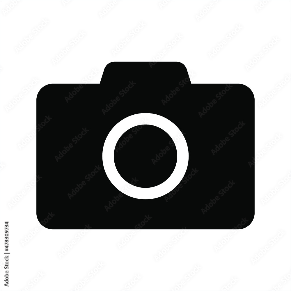 Camera Icon in trendy flat style isolated on grey background. Camera symbol for your web site design, logo, app. Vector illustration, EPS10. Camera Icon in trendy flat style isolated on grey background. Camera symbol for your web site design, logo, app. Vector illustration, EPS10.