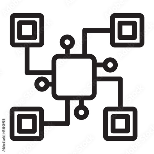 Distributed line icon