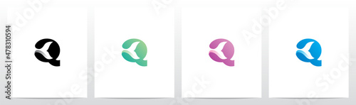 Fish Tail On Letter Logo Design Q