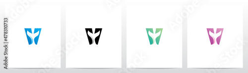 Fish Tail On Letter Logo Design V