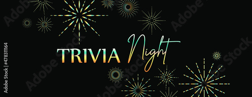 trivia night sign on white background	