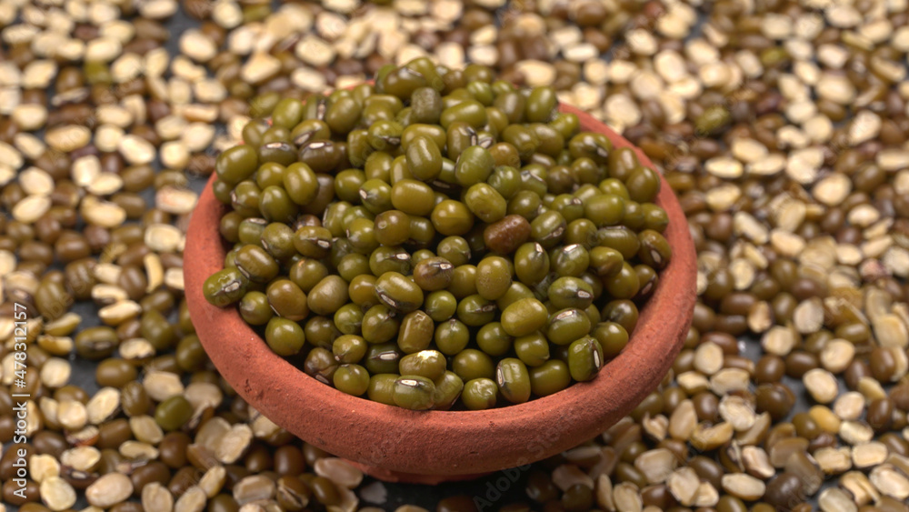 Green Mung Beans Also Know as Mung Dal, Vigna Radiata, Green Beans or Moong Dal isolated on White Background Green Mung Beans Also Know as Mung Dal, Vigna Radiata, Green Beans or Moong Dal isolated on White Background