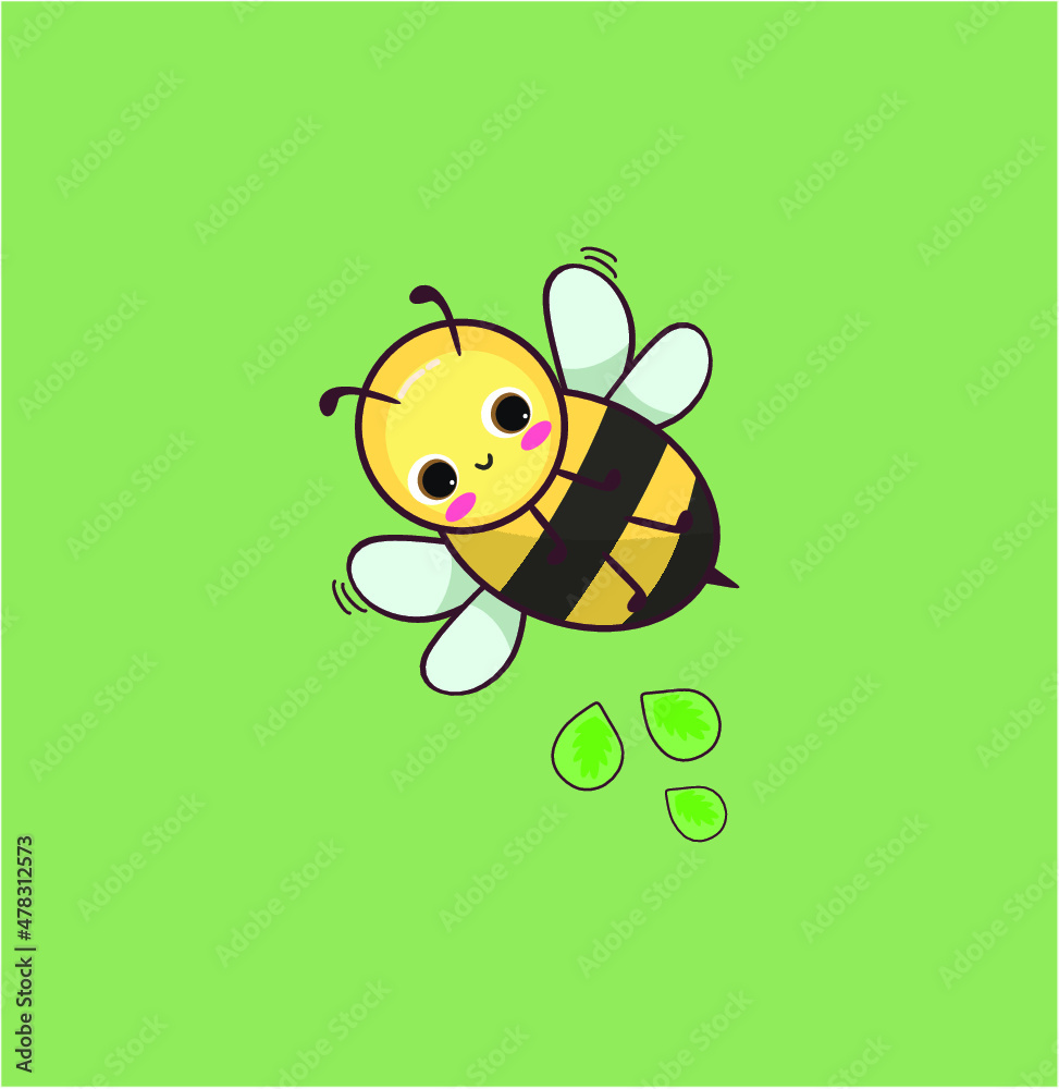 Obraz premium bee flower, summer cute
