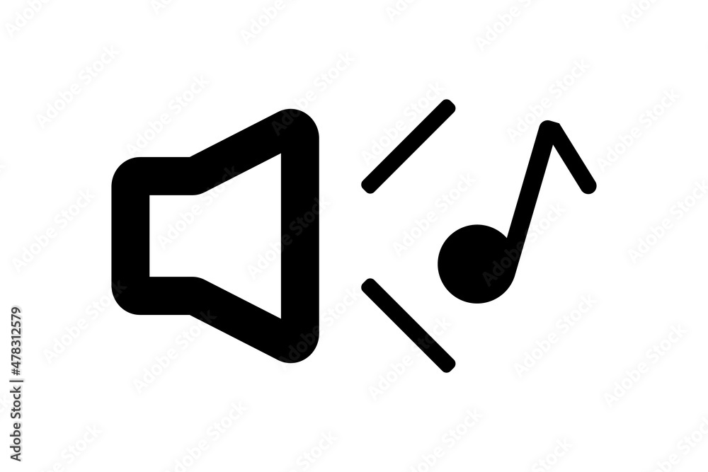 Volume icons and musical note icons. To be Volume icons and musical note icons. To be
