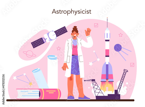 Foto Astronomy and astronomer concept