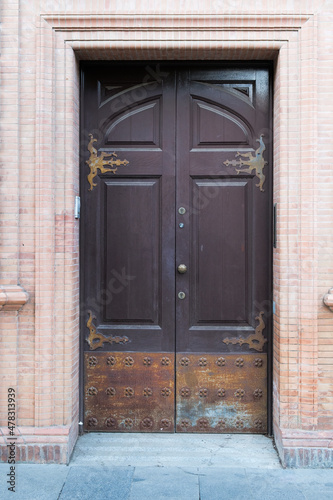 Dark brown from house door