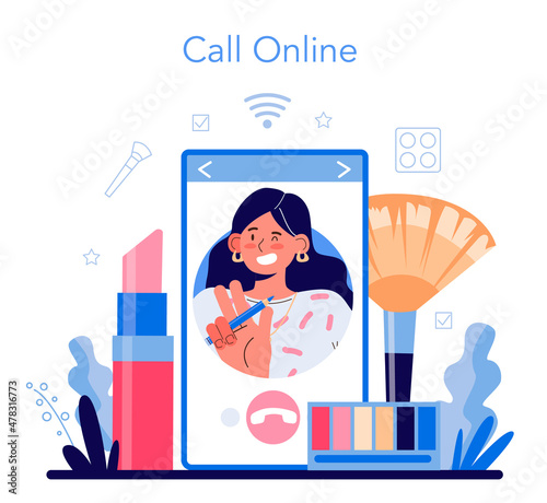 Make up artist online service or platform. Professional artist