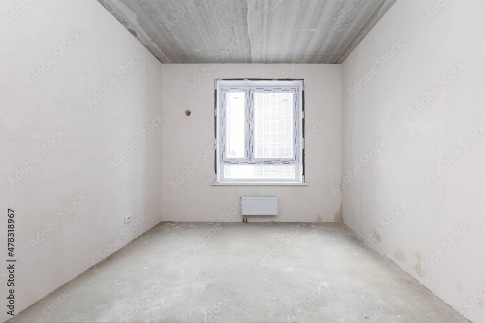 interior of the apartment without decoration in gray colors interior of the apartment without decoration in gray colors