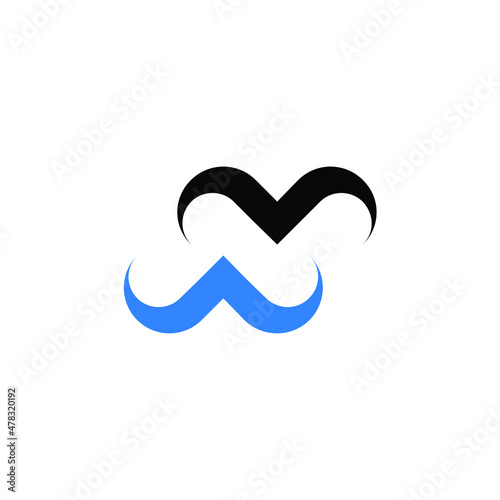 abstract letter N logo with flying bird shape