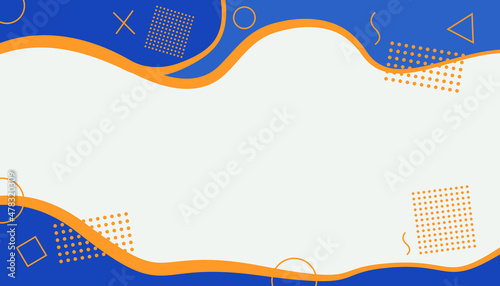 commercial abstract geometric wave lines blue orange background suitable for your advertising template design