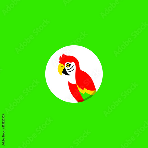 parrot logo with a cool and charming shape