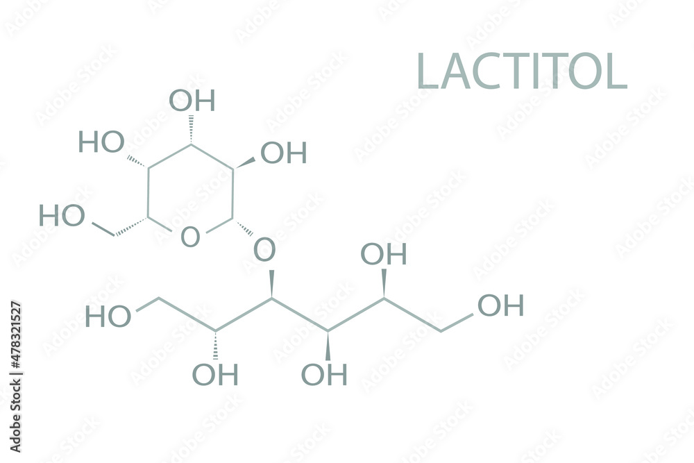 Lactitol molecular skeletal chemical formula.