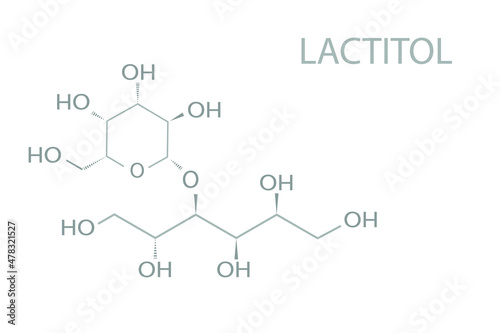 Lactitol molecular skeletal chemical formula. photo