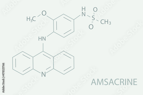 Amsacrine molecular skeletal chemical formula.
