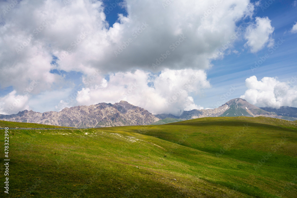 Mountain landscape at Gran Sasso Natural Park, in Abruzzo, Italy Mountain landscape at Gran Sasso Natural Park, in Abruzzo, Italy