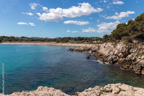 cove on the costa brava one summer day photo