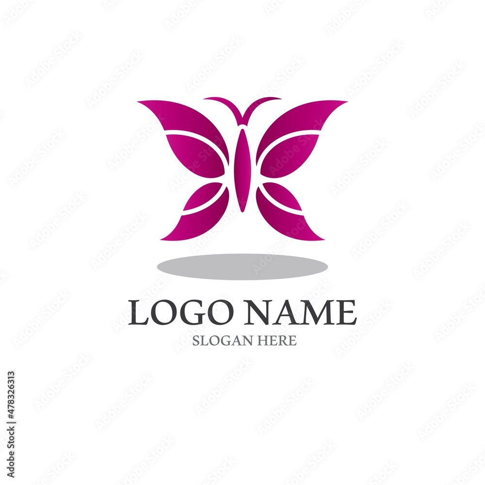 Butterfly logo icon vector design