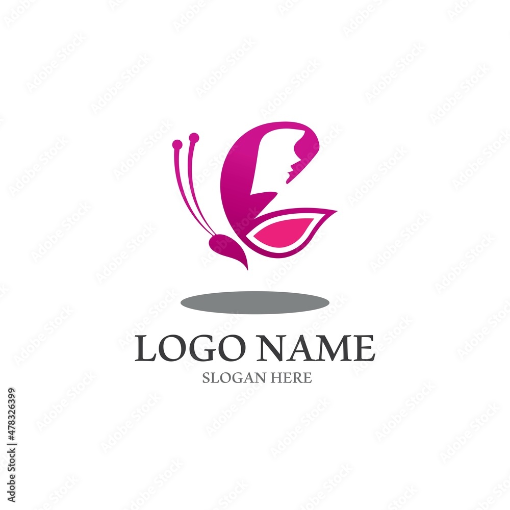 Fototapeta premium Butterfly logo icon vector design