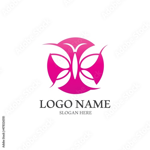 Butterfly logo icon vector design