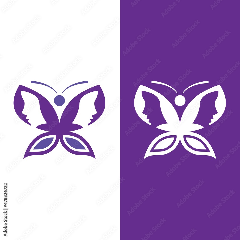 Fototapeta premium Butterfly logo icon vector design