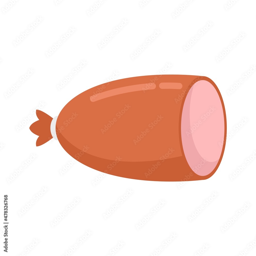 Milk sausage icon flat isolated vector Milk sausage icon flat isolated vector