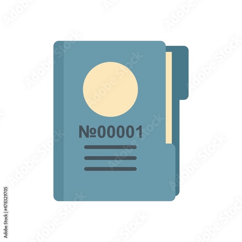 Prison folder icon flat isolated vector