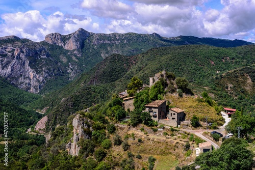 Idyllic mountain village in the spanish pyrenees  Spain