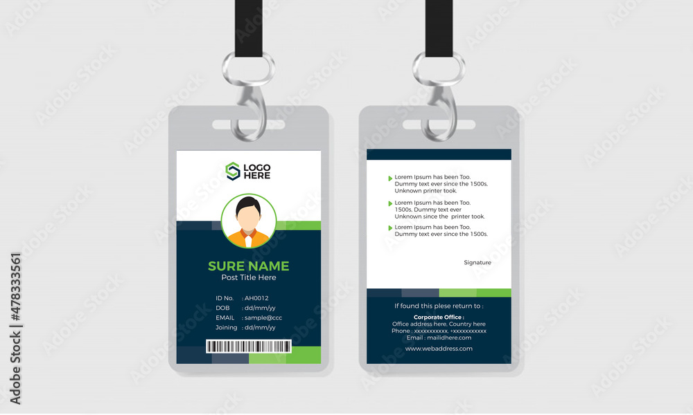 ID card Template Vector file 37