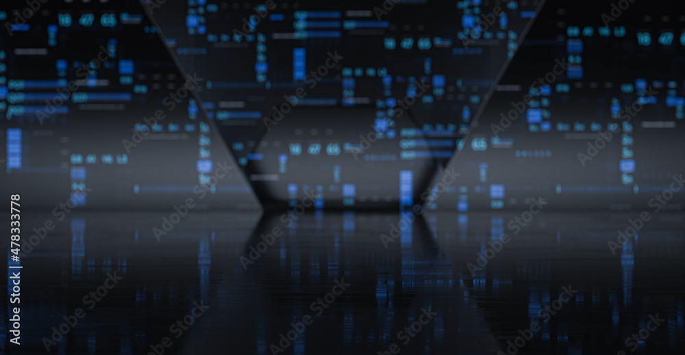 Elegant futuristic Showroom Background. Future modern design Showcase Stage. 3D Rendering Elegant futuristic Showroom Background. Future modern design Showcase Stage. 3D Rendering