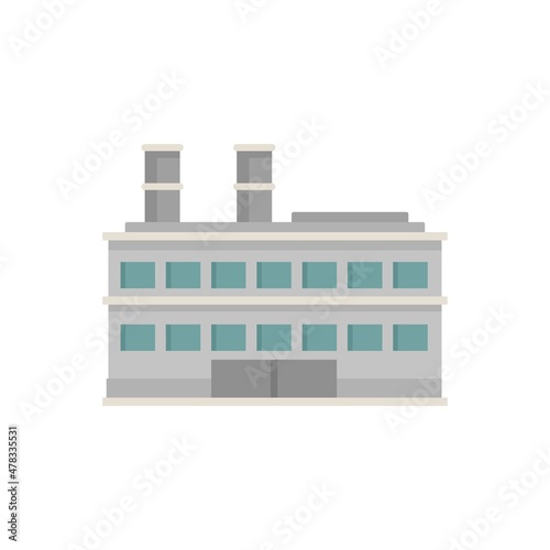 Refinery recycle factory icon flat isolated vector