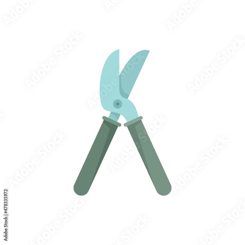 Secateur icon flat isolated vector