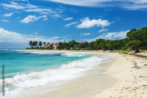 Raisins Clairs beach in Saint Francois in Guadeloupe