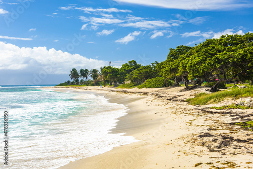 Raisins Clairs beach in Saint Francois in Guadeloupe