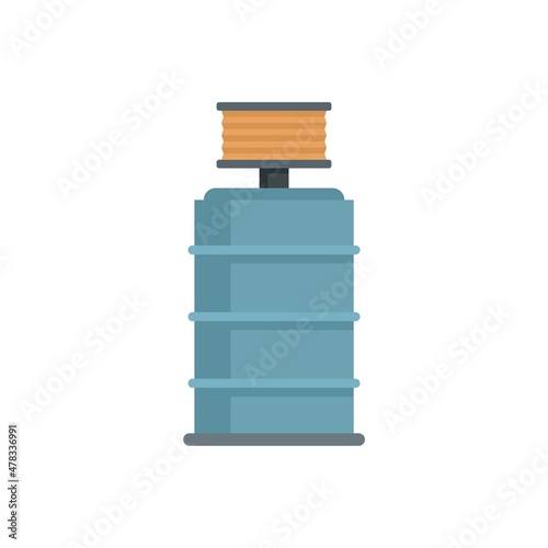 Winemaker barrel icon flat isolated vector