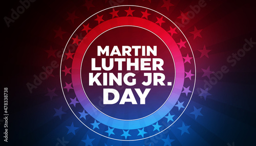 Martin Luther King Jr. Day Celebration Concept Abstract Background with Stars and United States Flag colors