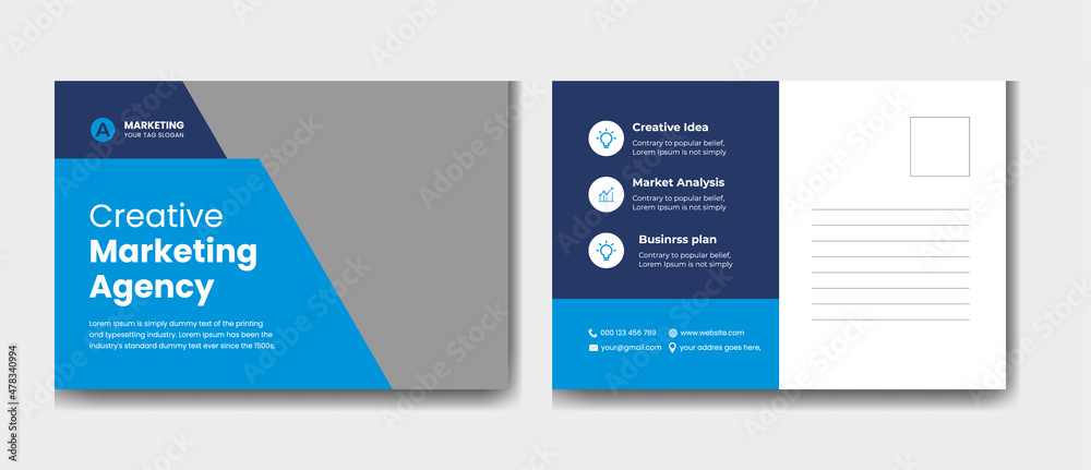 corporate business modern postcard design template corporate business modern postcard design template