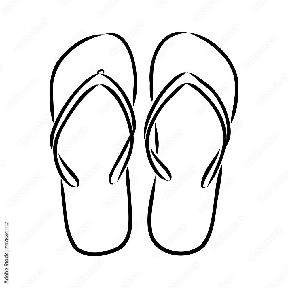 slates flip flops shoes accessories vector illustration hand-drawn doodle sketch separately on a white background sea ocean travel vacation holidays abstraction stylization summer slates flip flops shoes accessories vector illustration hand-drawn doodle sketch separately on a white background sea ocean travel vacation holidays abstraction stylization summer