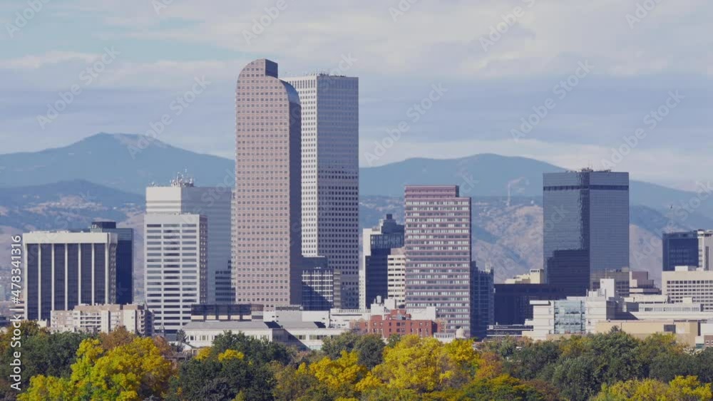 Iconic Denver Skyline Zoom Out Slow Iconic Denver Skyline Zoom Out Slow