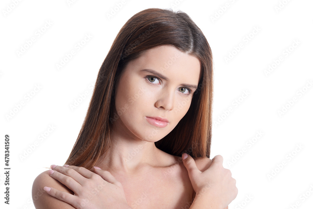 Portrait of beautiful young woman posing isolated Portrait of beautiful young woman posing isolated
