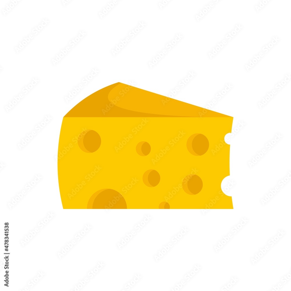 Sommelier cheese icon flat isolated vector Sommelier cheese icon flat isolated vector