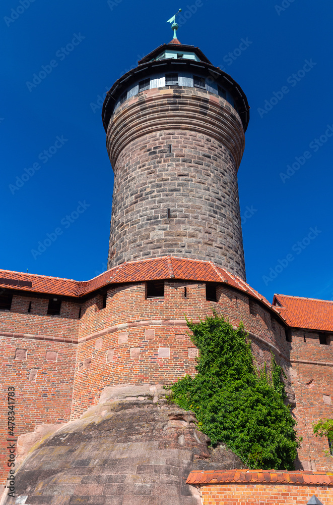 Historical part of the old town of Nuremberg, Franconia, Germany.