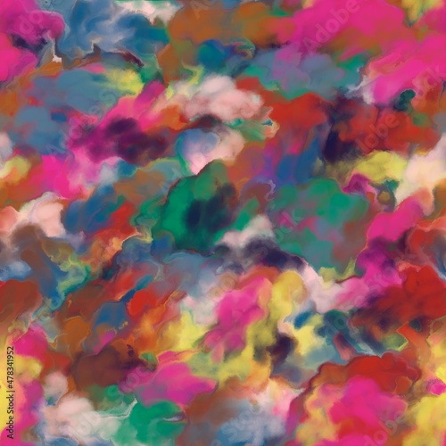 Abstract multicolored blurred spots ,chaotic texture.Seamless pattern