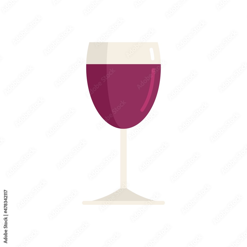 Tasting wine glass icon flat isolated vector Tasting wine glass icon flat isolated vector
