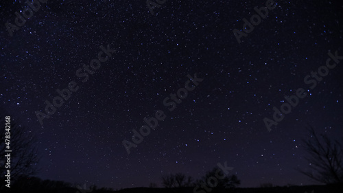 night landscape in the Russian countryside