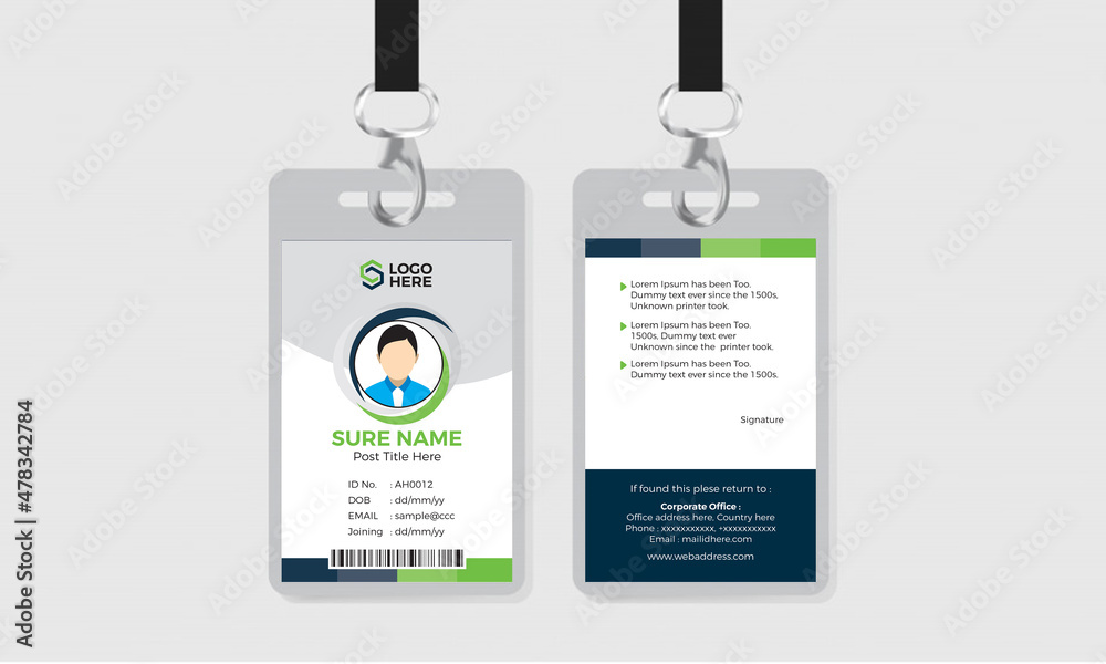 ID card Template Vector file 38