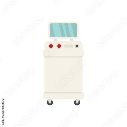 Laser hair removal equipment icon flat isolated vector