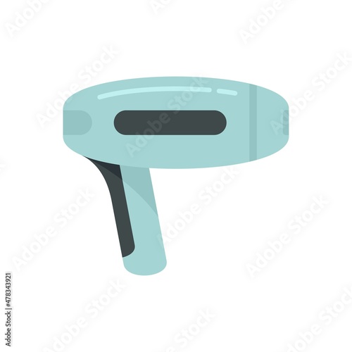 Laser hair depilator icon flat isolated vector